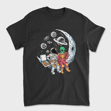 Space Pizza Astronauts, Tricou Barbati (Unisex)