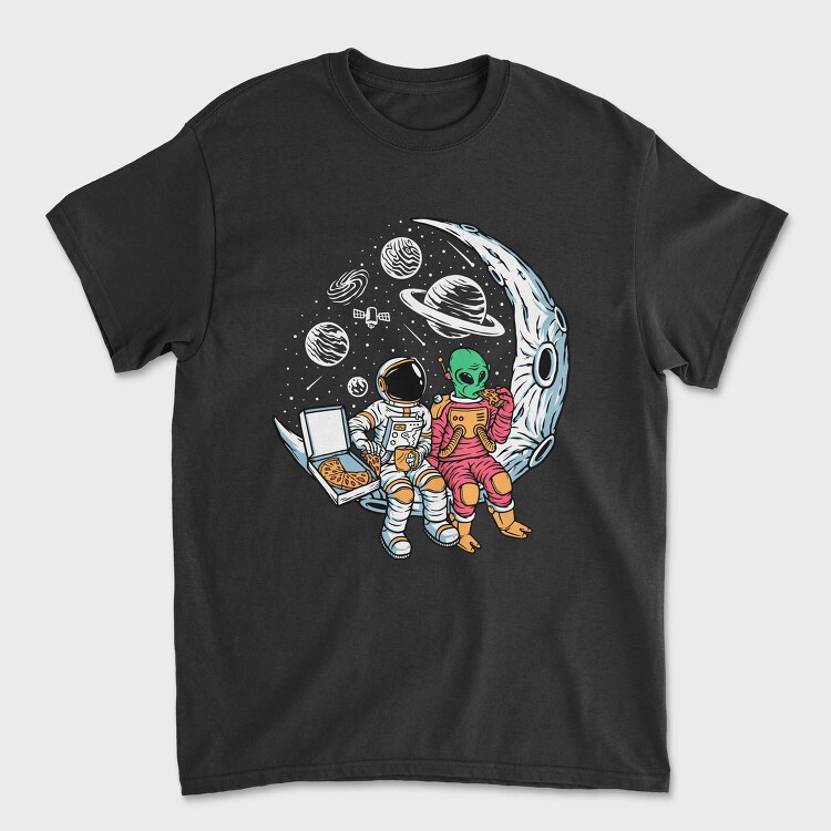Space Pizza Astronauts, Tricou Barbati (Unisex)