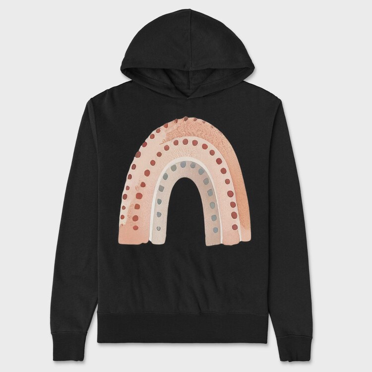 Boho Rainbow Clip, Hanorac Oversize Barbati (Unisex)