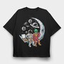 Space Pizza Astronauts, Tricou Oversize Barbati (Unisex)