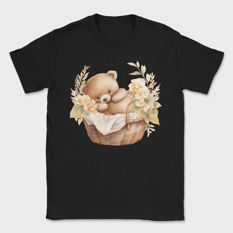Boho Teddy Basket, Tricou Barbati (Unisex)