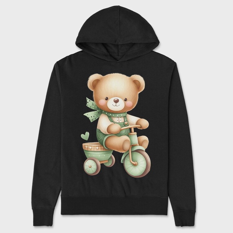 Boho Teddy Bike, Hanorac Oversize Barbati (Unisex)