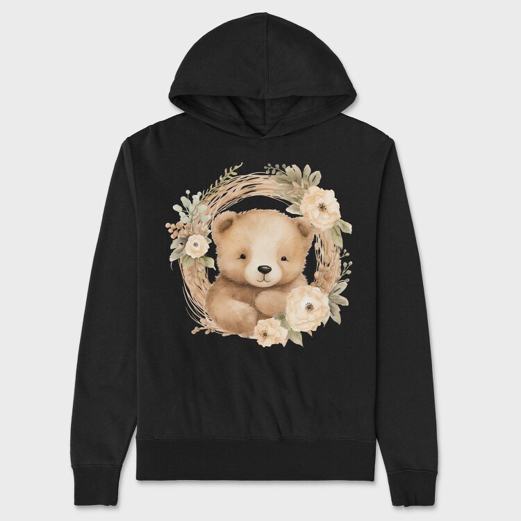 Boho Teddy Flower, Hanorac Oversize Barbati (Unisex)