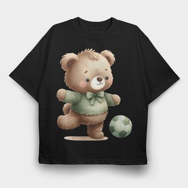 Boho Teddy Football, Tricou Oversize Barbati (Unisex)