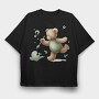Boho Teddy Paintbrushes, Tricou Oversize Barbati (Unisex)