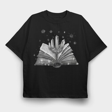 Book Crystals Stars, Tricou Oversize Barbati (Unisex)