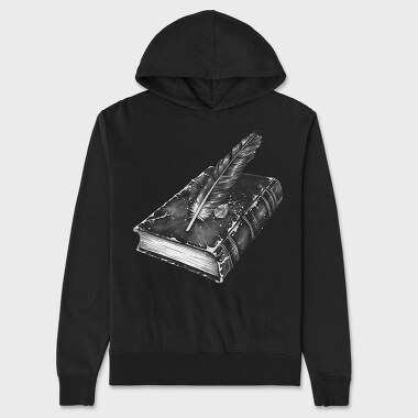 Book Feather Gothic, Hanorac Oversize Barbati (Unisex)