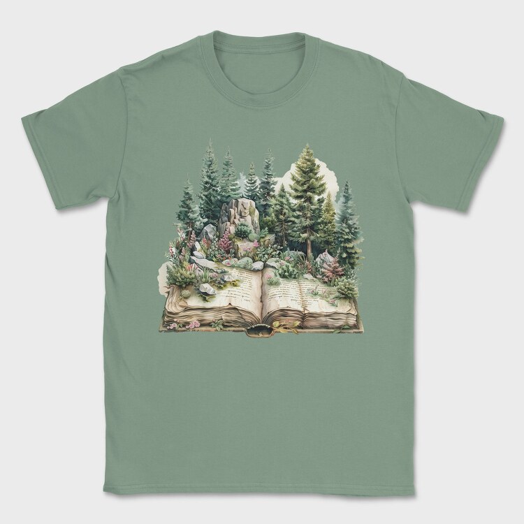 Book Illustration Nature, Tricou Barbati (Unisex)