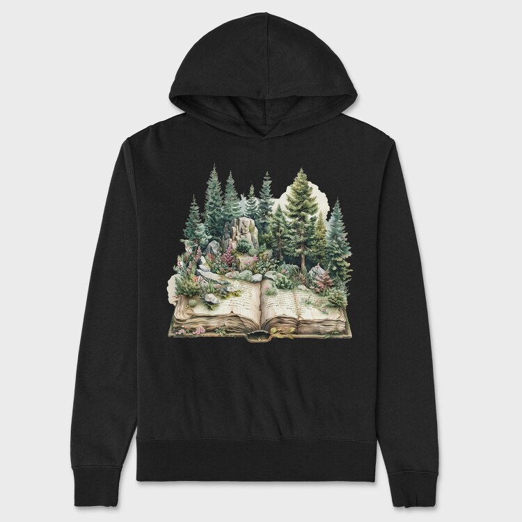 Book Illustration Nature, Hanorac Oversize Barbati (Unisex)
