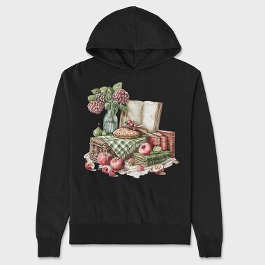 Books Apple Grapes, Hanorac Oversize Barbati (Unisex)