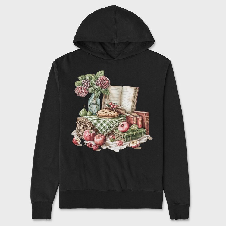 Books Apple Grapes, Hanorac Oversize Barbati (Unisex)