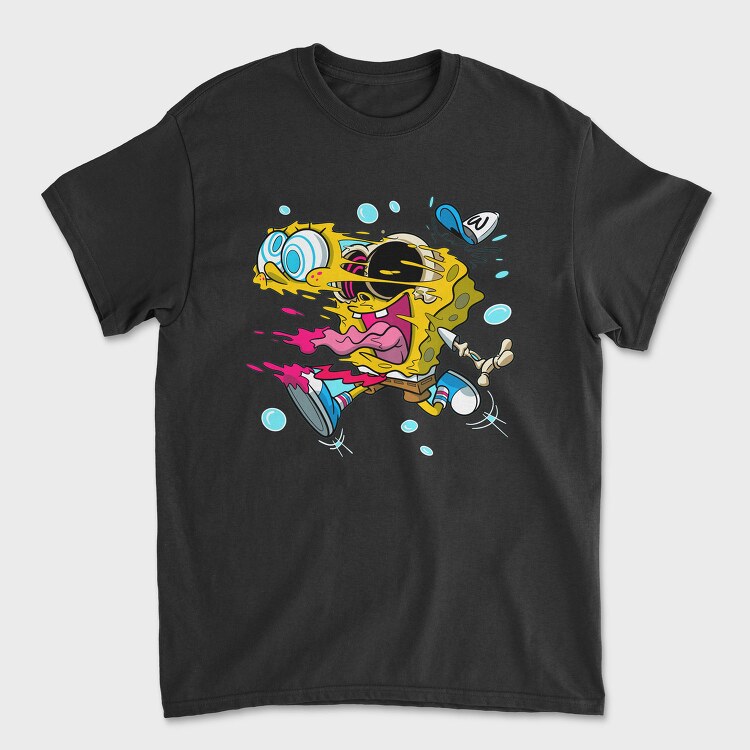 Spongebob Splat Attack, Tricou Barbati (Unisex)