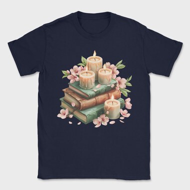 Books Candles Flowers, Tricou Barbati (Unisex)