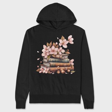 Books Flowers Spring, Hanorac Oversize Barbati (Unisex)