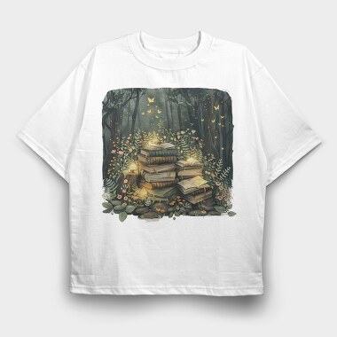 Books Nature Flowers, Tricou Oversize Barbati (Unisex)
