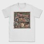 Books Shelves Flowers, Tricou Barbati (Unisex)