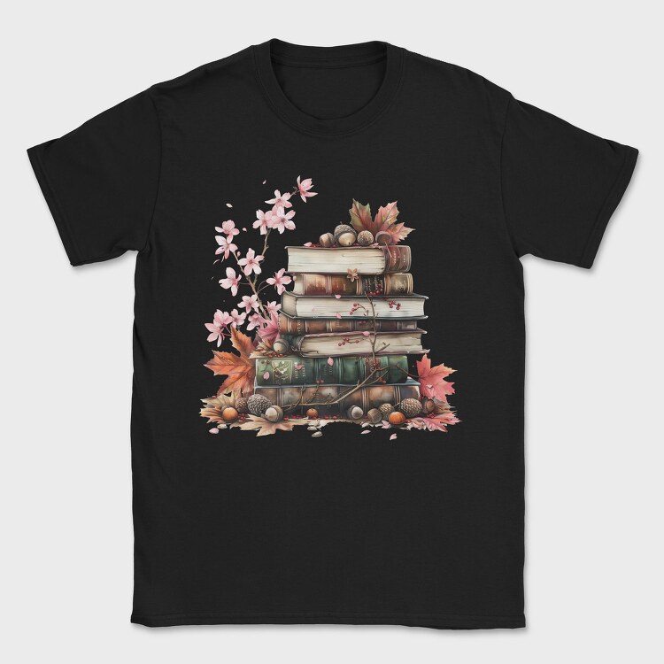 Books Stack Fall, Tricou Barbati (Unisex)