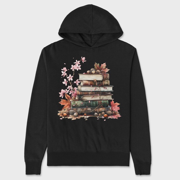 Books Stack Fall, Hanorac Oversize Barbati (Unisex)