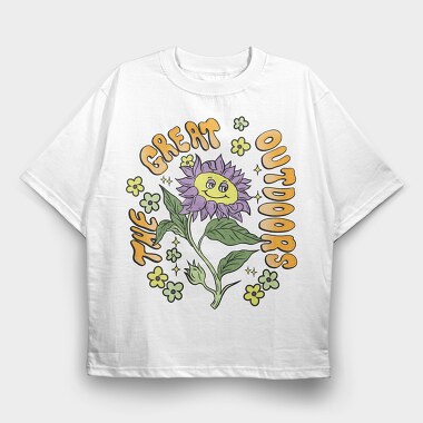 Sunflower Vibes, Tricou Oversize Barbati (Unisex)