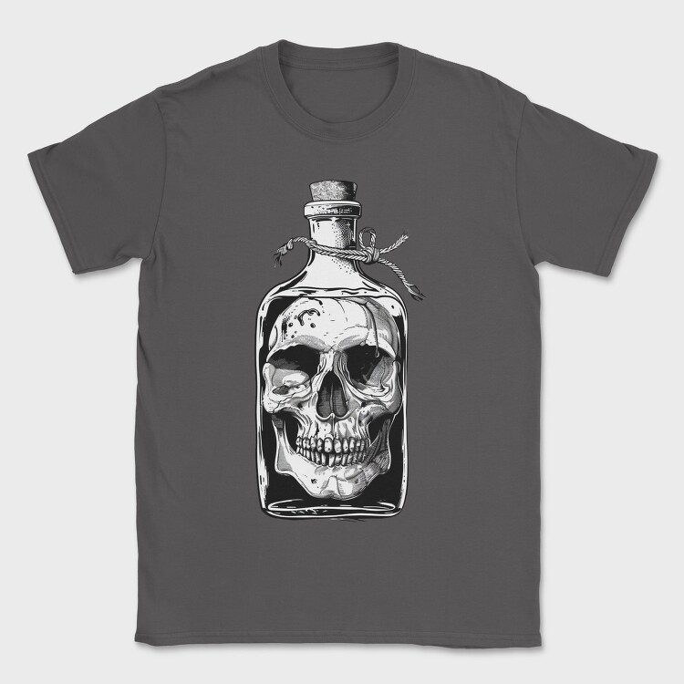 Bottle Skull Mystery, Tricou Barbati (Unisex)