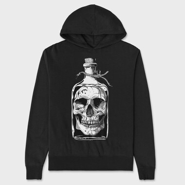 Bottle Skull Mystery, Hanorac Oversize Barbati (Unisex)