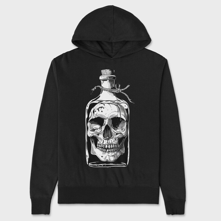 Bottle Skull Mystery, Hanorac Oversize Barbati (Unisex)