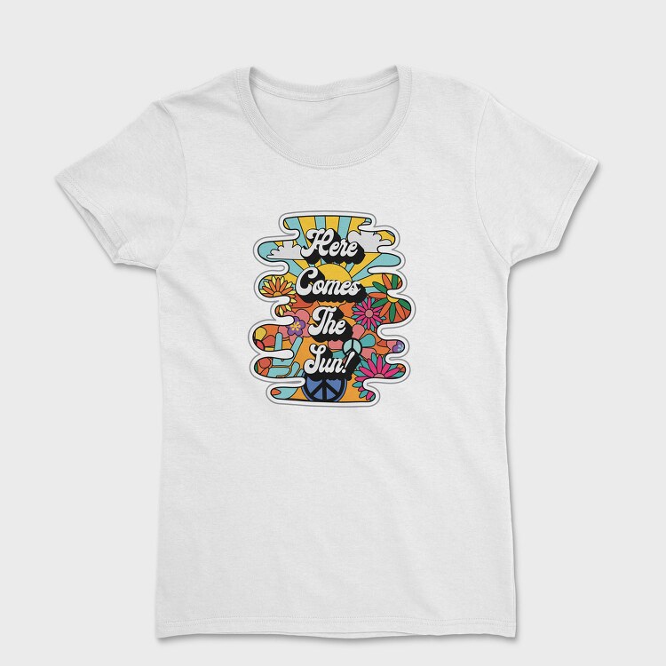 Sunny Vibes Floral Peace, Tricou Femei