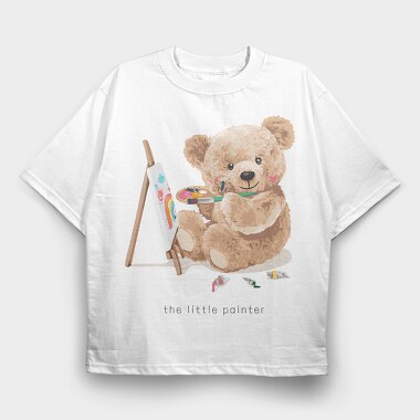 Teddy Art Rebel, Tricou Oversize Barbati (Unisex)