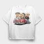 Teddy Bear Gangster Ride, Tricou Oversize Barbati (Unisex)