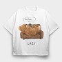 Teddy Bear Phone Slumber Party, Tricou Oversize Barbati (Unisex)
