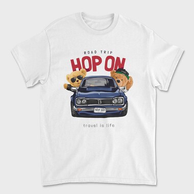 Teddy Bear Road Trip, Tricou Barbati (Unisex)