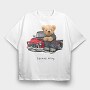 Teddy Bear Street King, Tricou Oversize Barbati (Unisex)