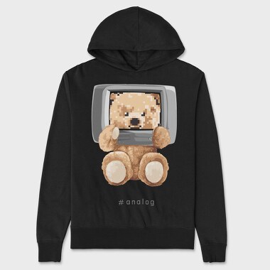 Teddy Pixel Screen, Hanorac Oversize Barbati (Unisex)