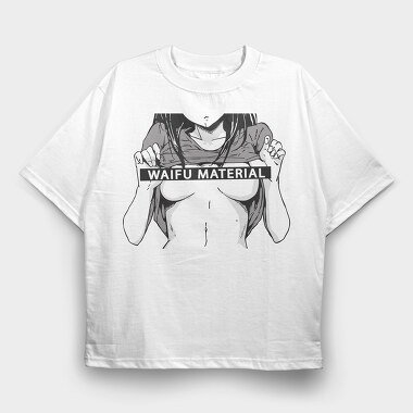 Waifu Warrior Vibes, Tricou Oversize Barbati (Unisex)