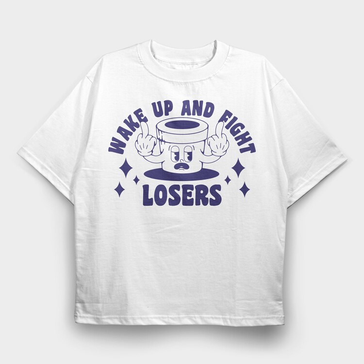 Wake Up And Fight, Tricou Oversize Barbati (Unisex)