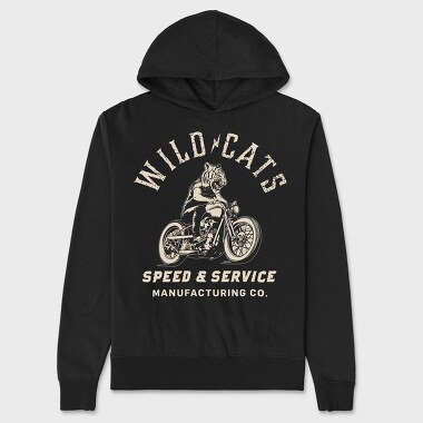 Wildcat Speed Rider, Hanorac Oversize Barbati (Unisex)