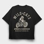 Wildcat Speed Rider, Tricou Oversize Barbati (Unisex)