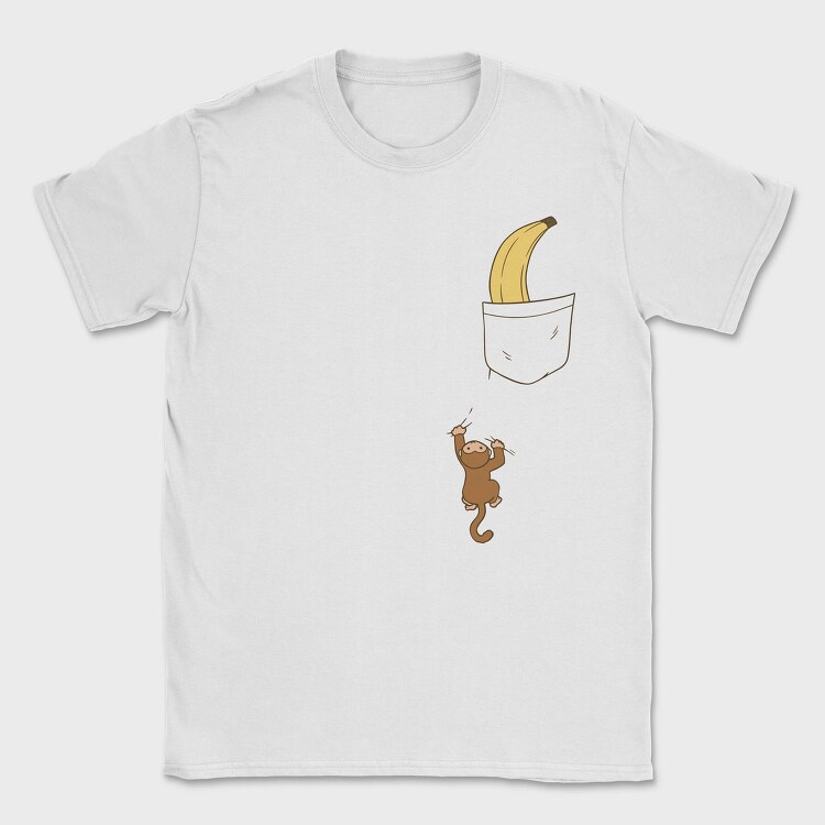 Pocket Monkey Banana, Tricou Barbati (Unisex)