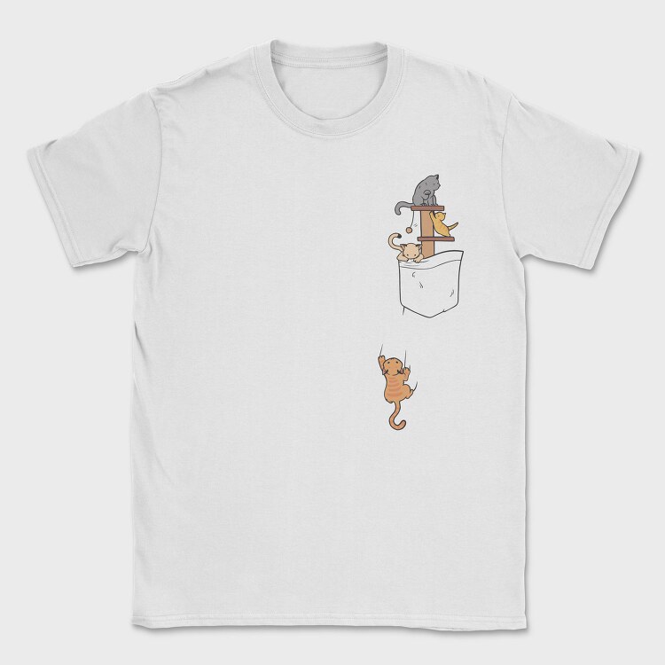 Pocket Cats, Tricou Barbati (Unisex)