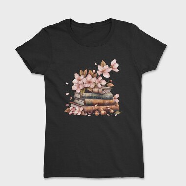 Books Flowers Spring, Tricou Femei