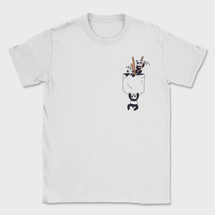 Pocket Pandas, Tricou Barbati (Unisex)