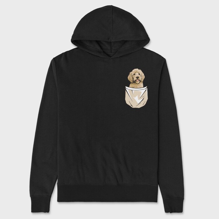 Golden Doodle Pocket, Hanorac Oversize Barbati (Unisex)
