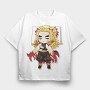 Demon Slayer Pillow 2, Tricou Oversize Barbati (Unisex)