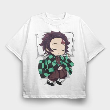Demon Slayer Pillow 4, Tricou Oversize Barbati (Unisex)