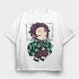 Demon Slayer Pillow 4, Tricou Oversize Barbati (Unisex)