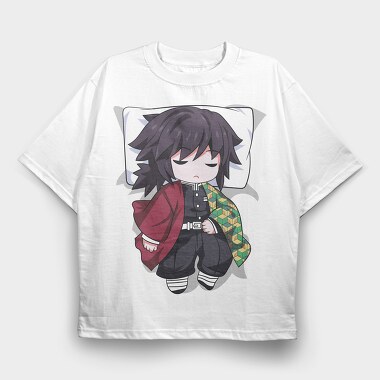 Demon Slayer Pillow 5, Tricou Oversize Barbati (Unisex)