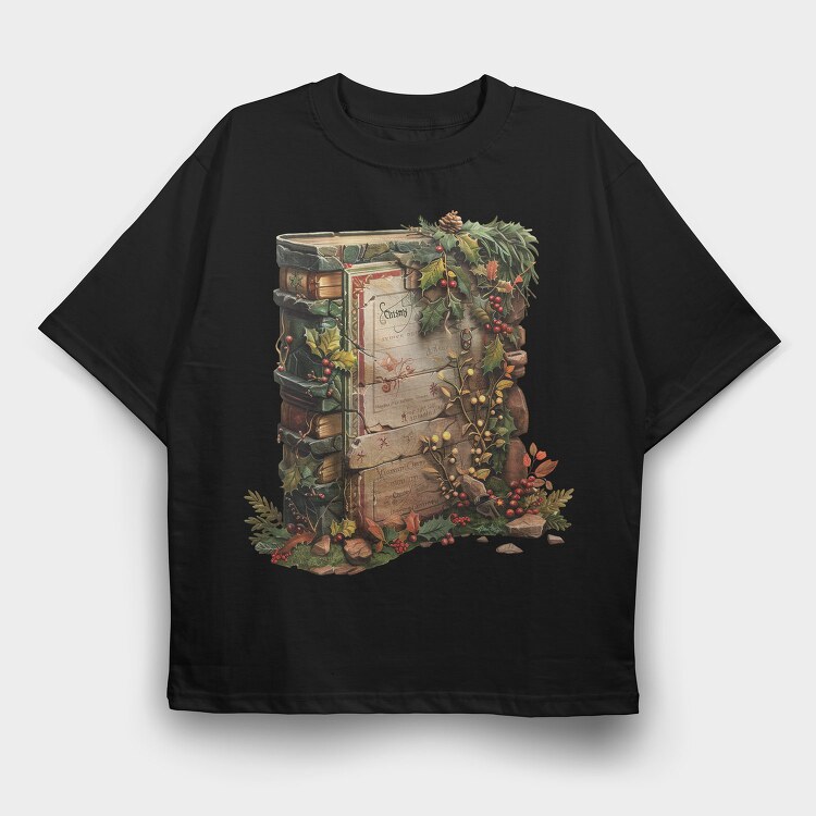 Book Holly Christmas, Tricou Oversize Barbati (Unisex)