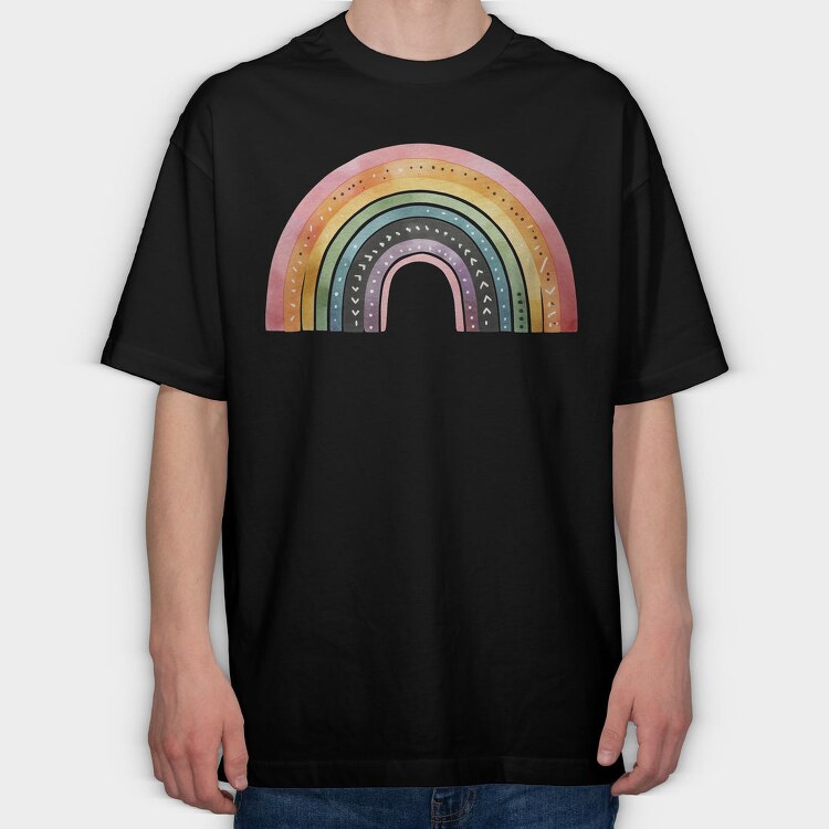 Boho Moonbow Serenity, Tricou Oversize Barbati (Unisex)