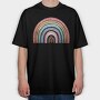 Boho Rainbow Symphony, Tricou Oversize Barbati (Unisex)