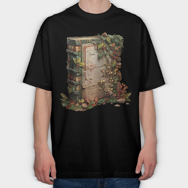 Book Holly Christmas, Tricou Oversize Barbati (Unisex)
